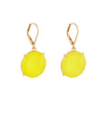 Round Glass Stone Earrings
