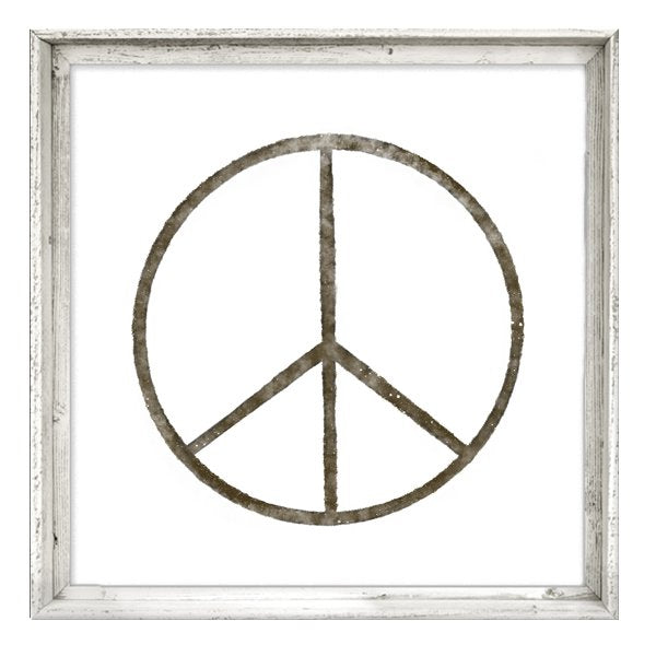 Peace Sign Framed Canvas Art