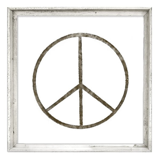 Peace Sign Framed Canvas Art