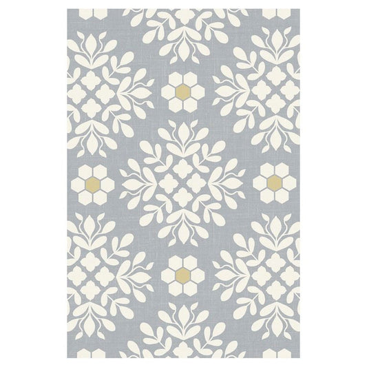Bee Floral Floor Flairs - Gray