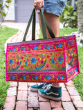 Carry All Tote Bag- Floral Border