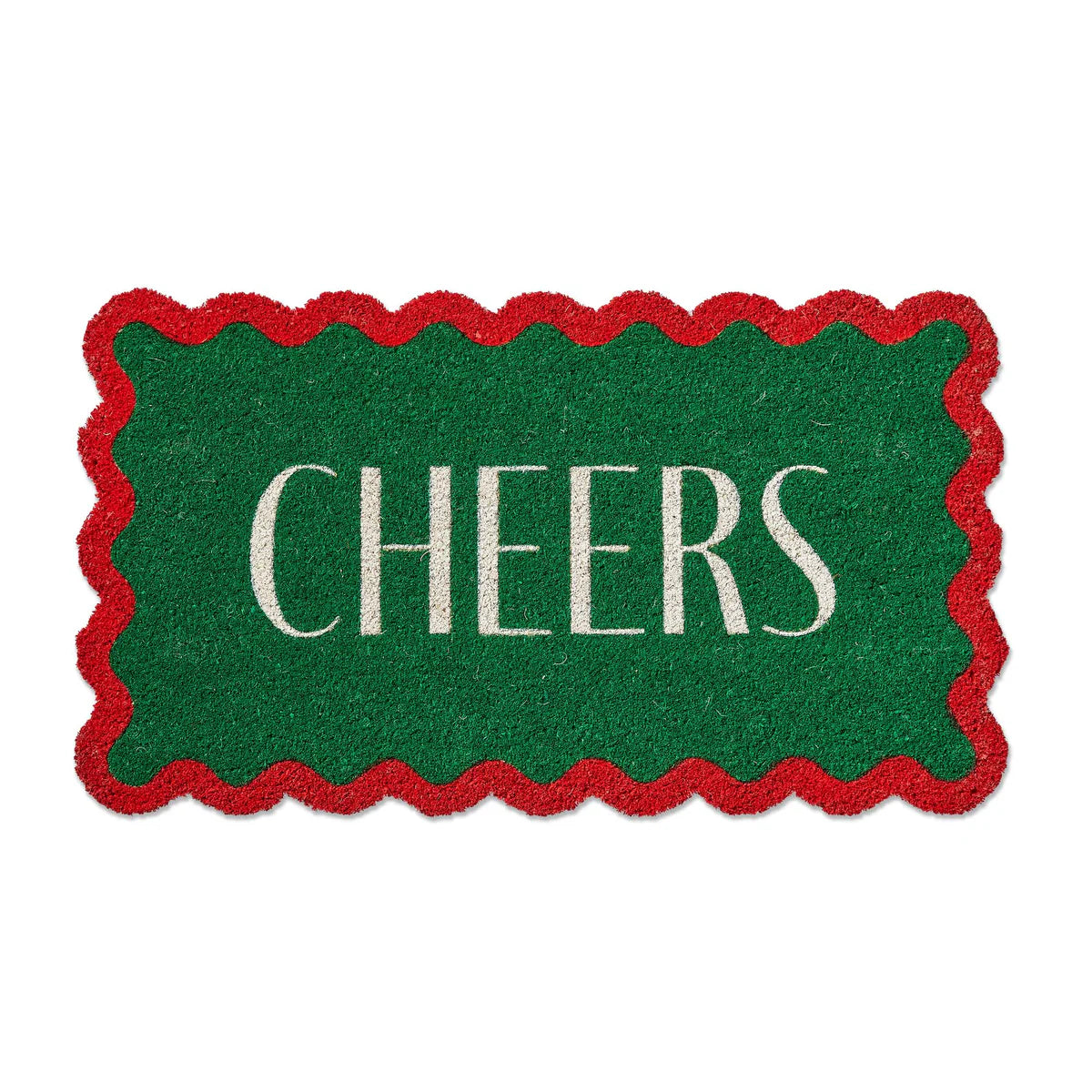 Cheers Scalloped Non-Slip Coir Mat