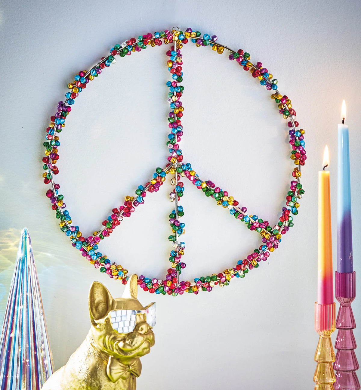 Multi Peace Sign Hanging Decor