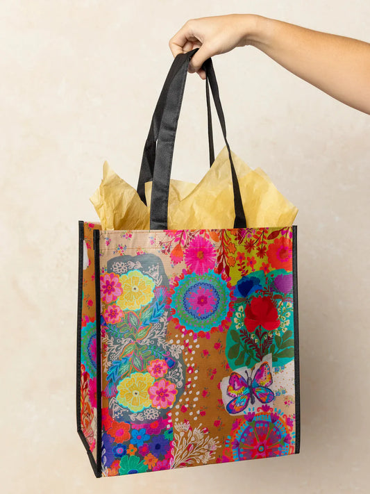 XL Happy Bag - Mustard Patchwork