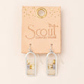 Good Karma Miyuki Frame Earring - Ivory/Silver
