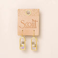 Good Karma Miyuki Frame Earring - Blush/Topaz/Gold