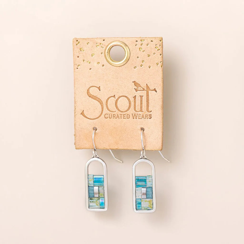 Good Karma Miyuki Frame Earring - Marine/Silver