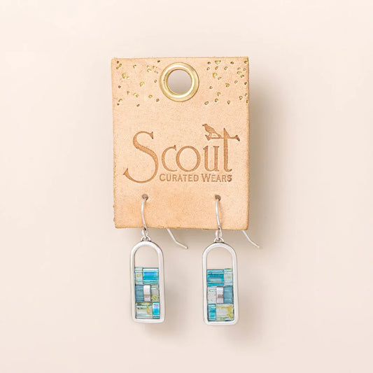 Good Karma Miyuki Frame Earring - Marine/Silver