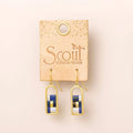 Good Karma Miyuki Frame Earring - Marine/Silver