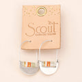 Good Karma Miyuki Crescent Hoop - Mist/Salmon/Silver