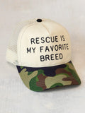 Embroidered Trucker Hat - Rescue Is My Favorite Breed
