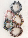 Light Grey Velvet Scrunchies