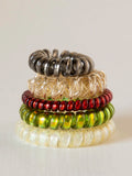 Green Barcelona Hair Bands, Set of 5