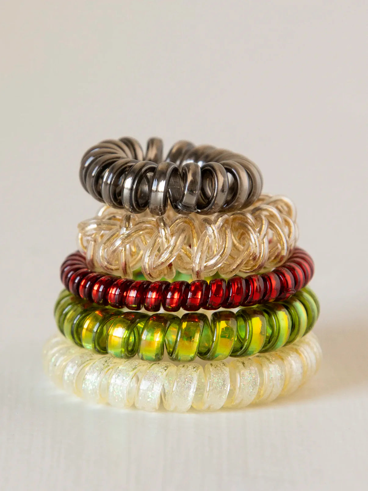 Green Barcelona Hair Bands, Set of 5