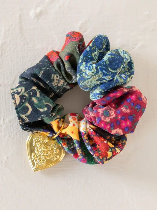 Bright Patchwork Locket Scrunchie