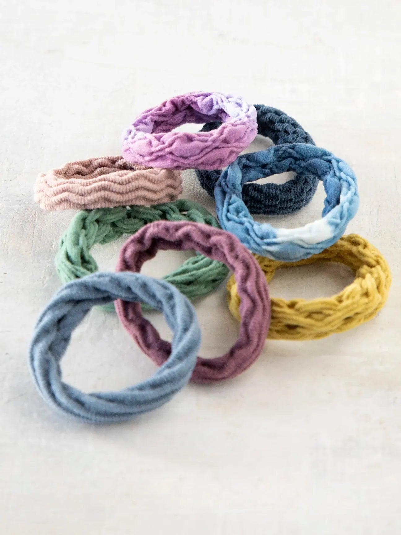 On the Run Hair Tie Set - Dusty Blue