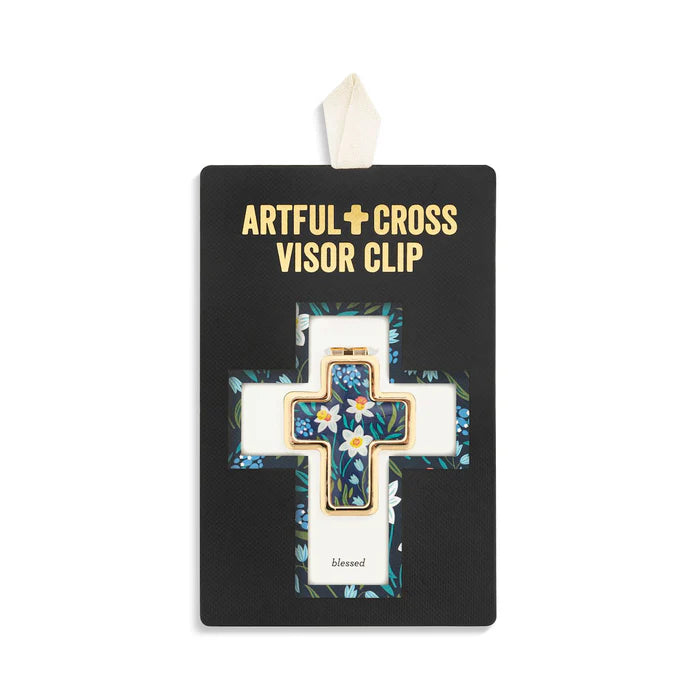 Artful Cross Visor Clip - Blessed
