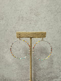 Clear Acrylic and Multi Beaded Hoops