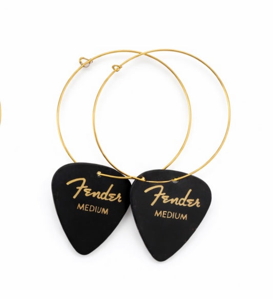 Fender Guitar Pick Hoop Earrings
