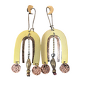 Double Arch Mixed Metal Dangle Earrings