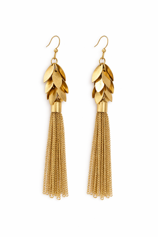 Gold Chain Fringe Earrings