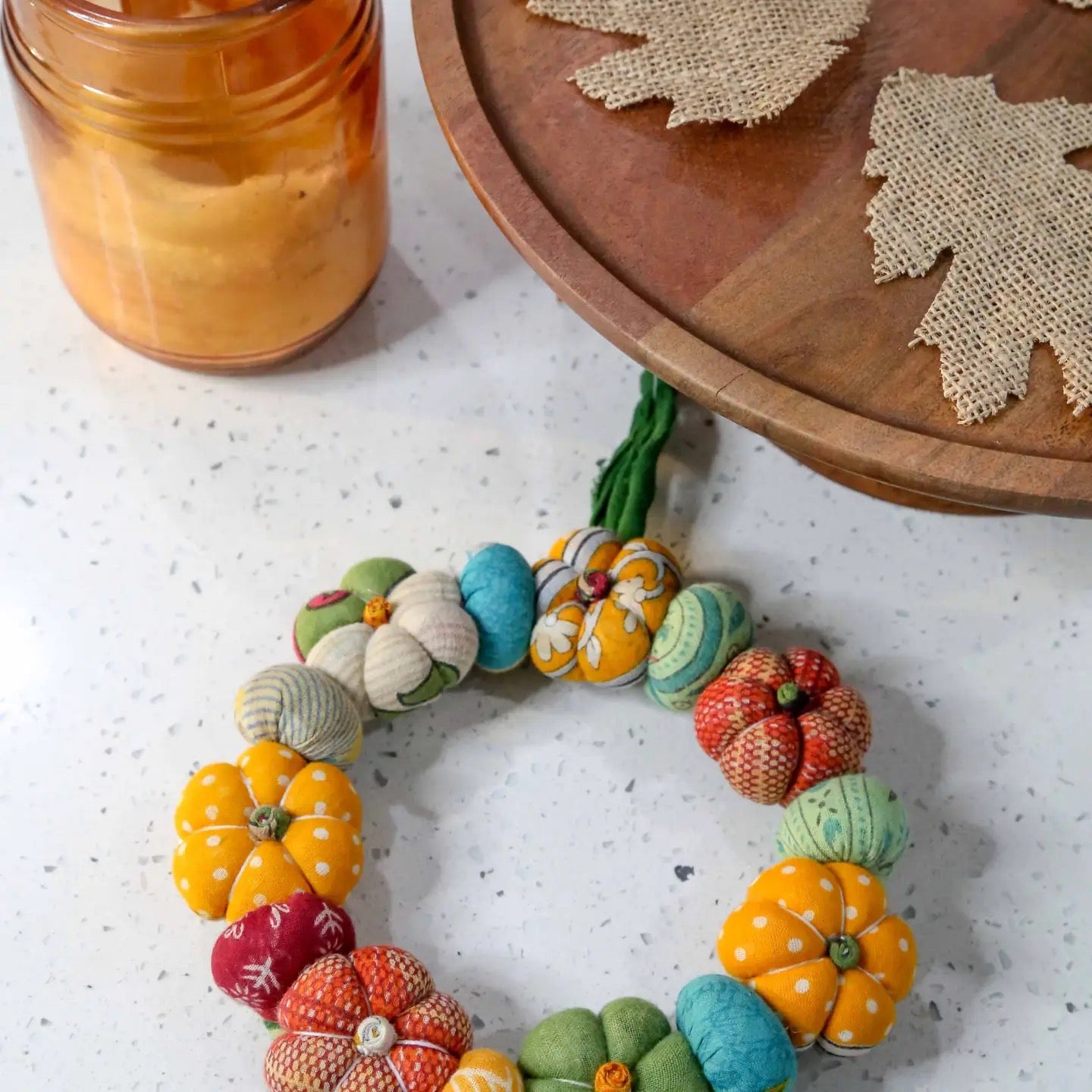 Mini Saree Pumpkin Wreath