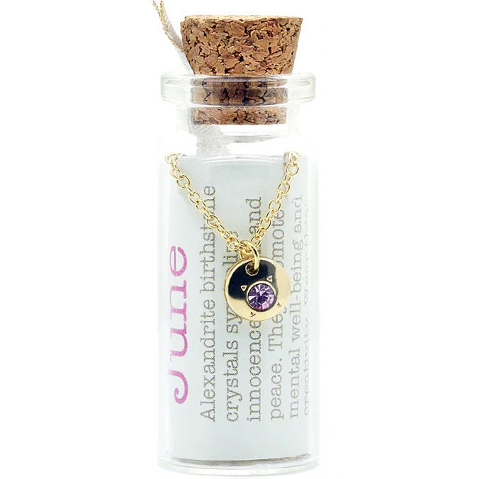 Birthstone Bottle Necklaces