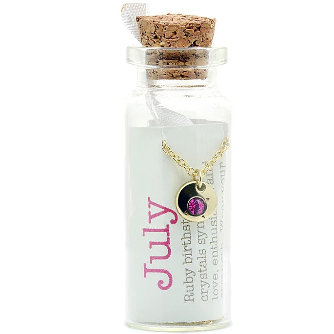 Birthstone Bottle Necklaces