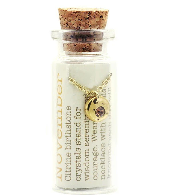 Birthstone Bottle Necklaces