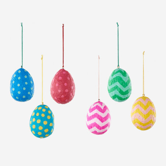 Paper-mâché Egg Ornaments