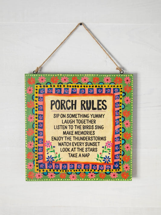 Porch Rules Porch Sign