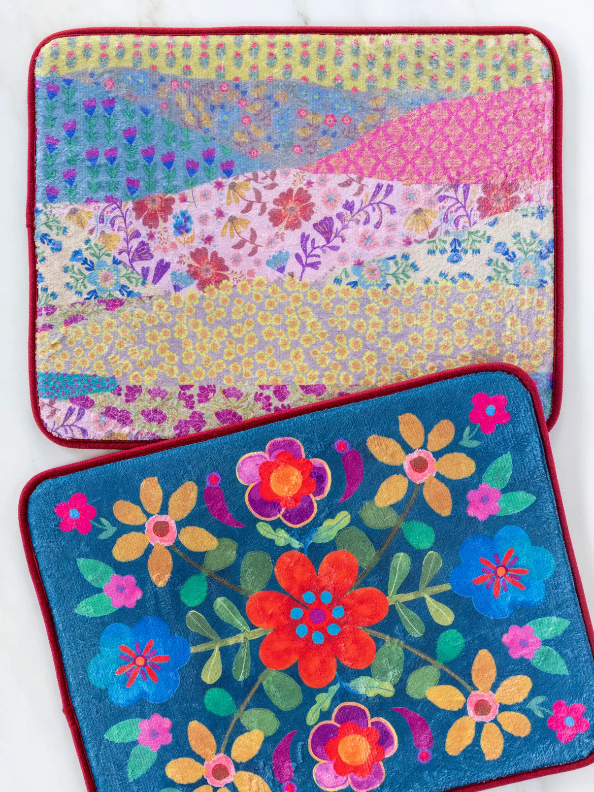 Reversible Dish Drying Mat - Garden Waves