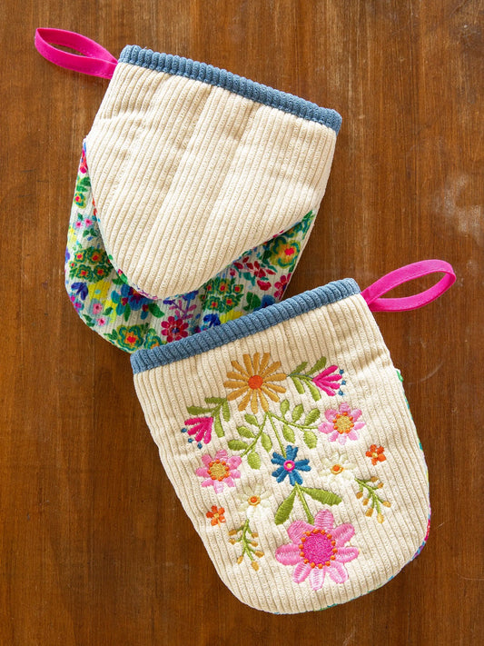 Embroidered Mini Oven Mitt-Set of 2