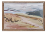 Wood Framed Glass Wall Decor