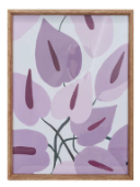 Wood Framed Glass Wall Decor