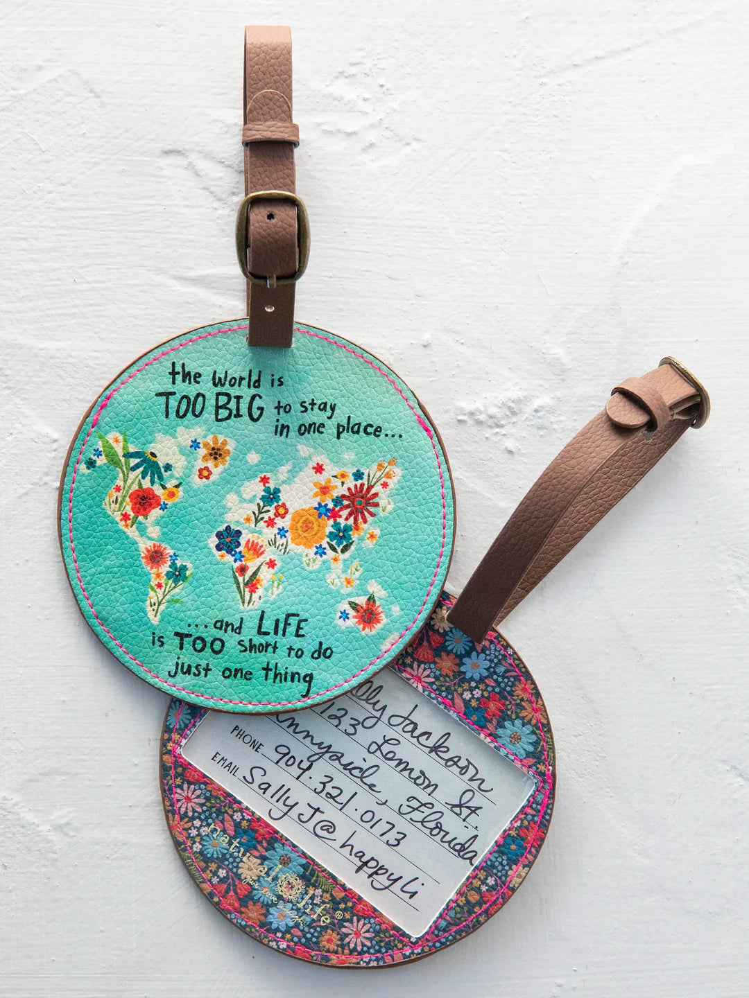 Life Is Too Short Travel Happy Luggage Tag