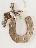 Cowgirl Key Clip Bag Charm - Horseshoe