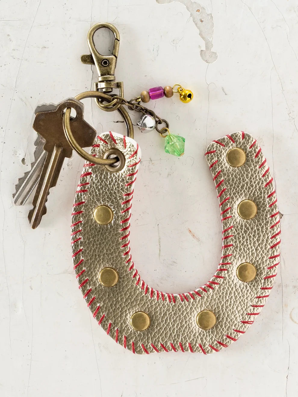 Cowgirl Key Clip Bag Charm - Horseshoe