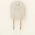 Chromacolor Miyuki Thread Earring - Dark Multi/Gold