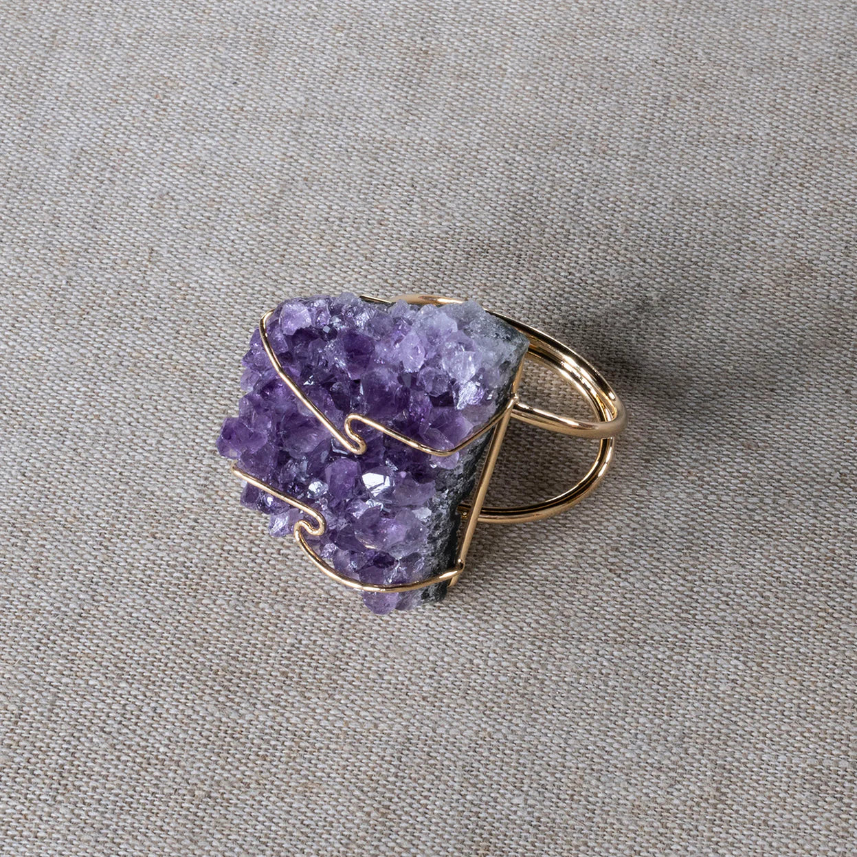Amethyst Wire Wrapped Napkin Holder