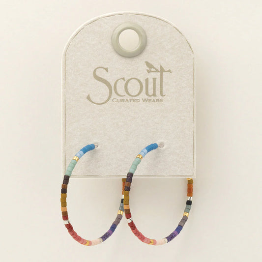 Chromacolor Miyuki Small Hoop - Desert Multi/Silver