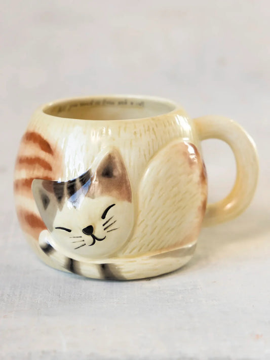 Folk Art Coffee Mug-Cat
