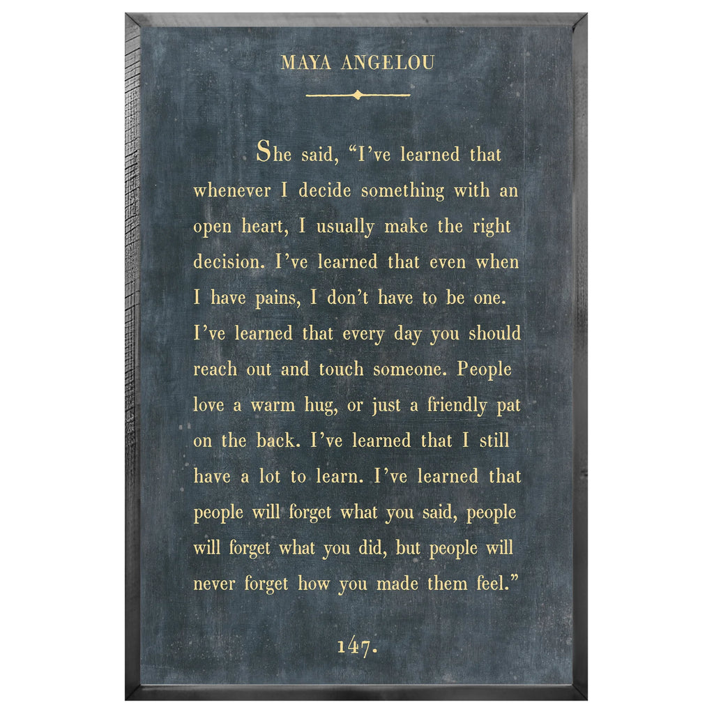Maya Angelou - Book Collection Art Print