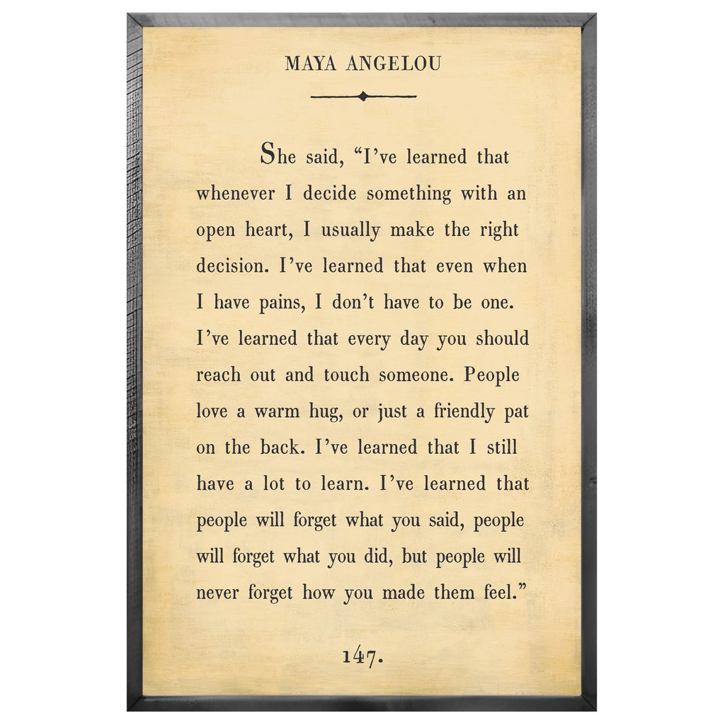 Maya Angelou - Book Collection Art Print