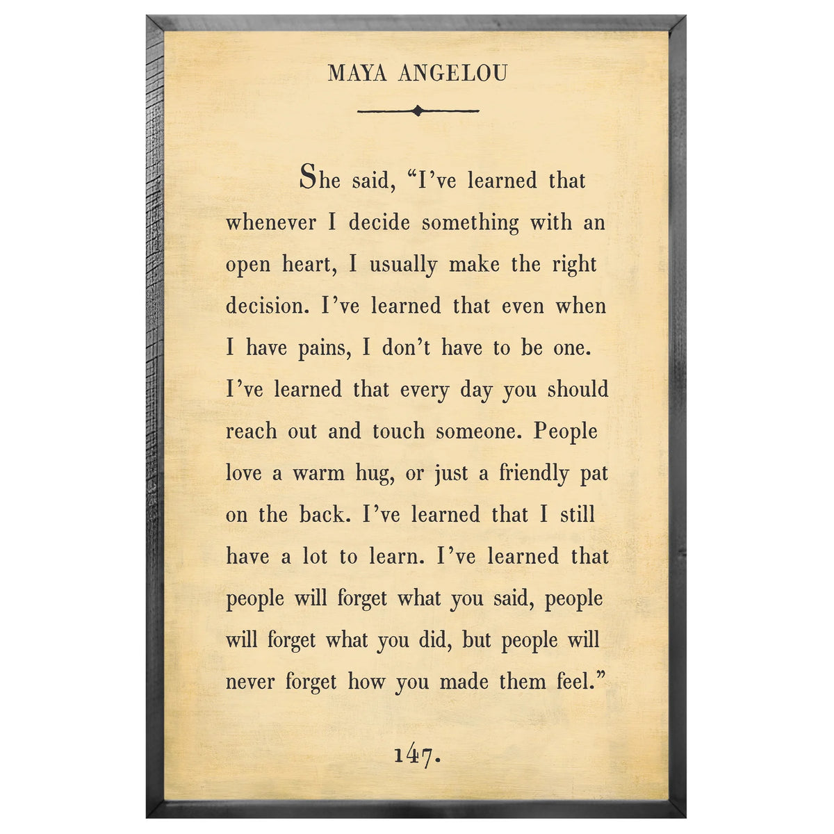 Maya Angelou - Book Collection Art Print