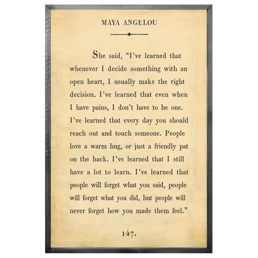 Maya Angelou - Book Collection Art Print