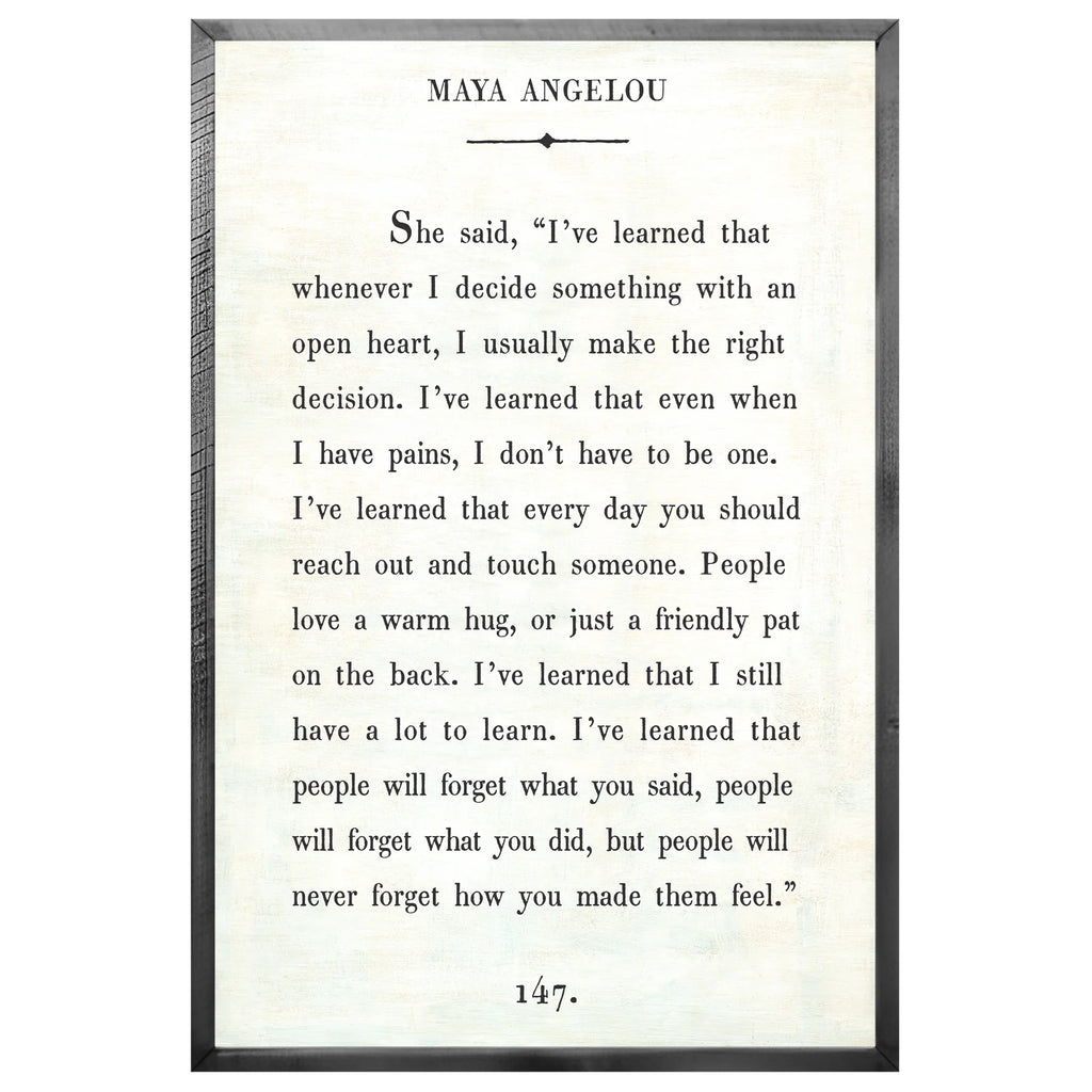Maya Angelou - Book Collection Art Print