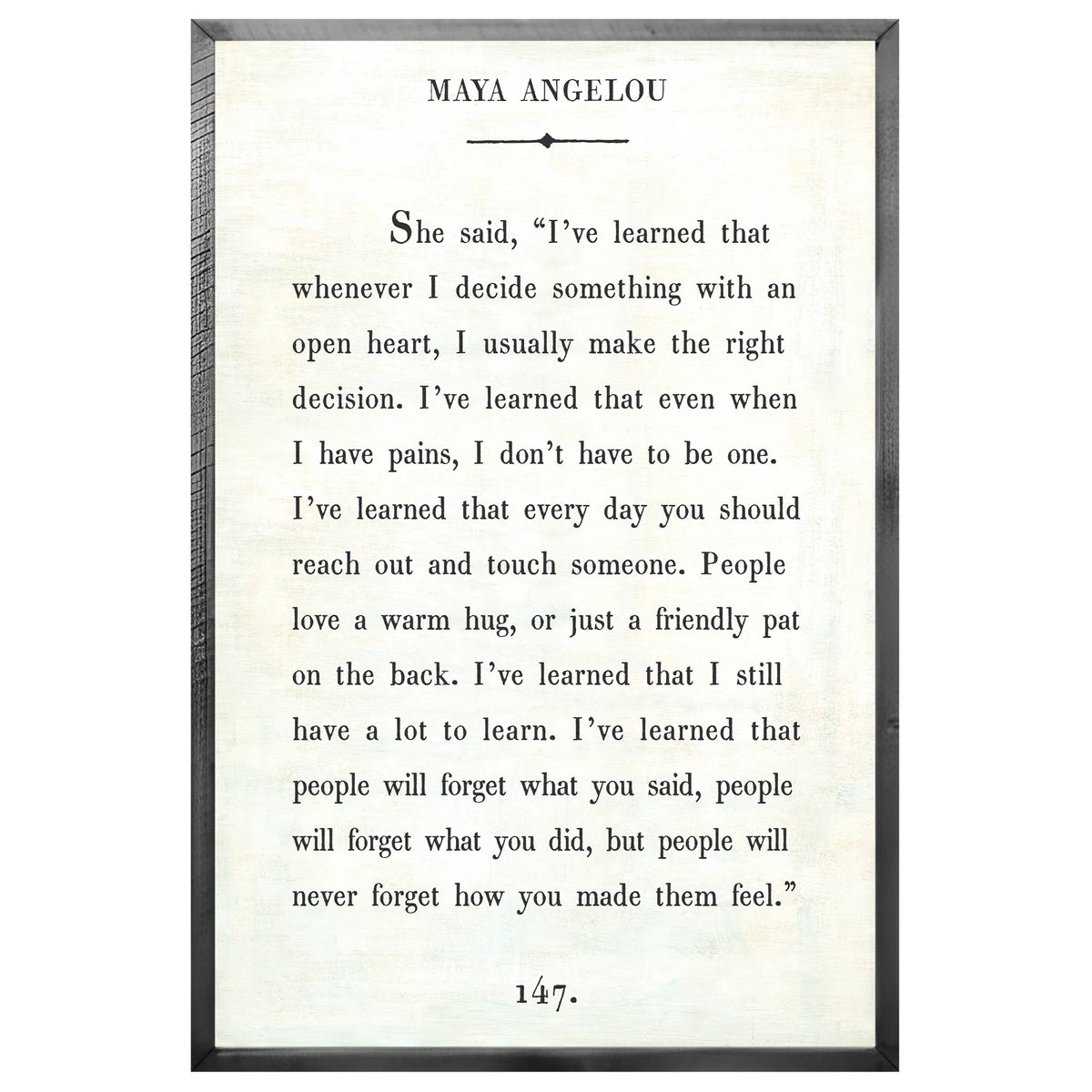 Maya Angelou - Book Collection Art Print