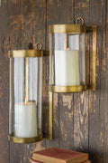 Glass & Brass Wall Mount Hurricanes