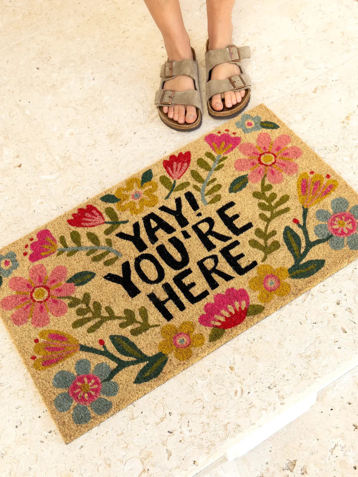 Bungalow Doormat - Cream Yay You're Here